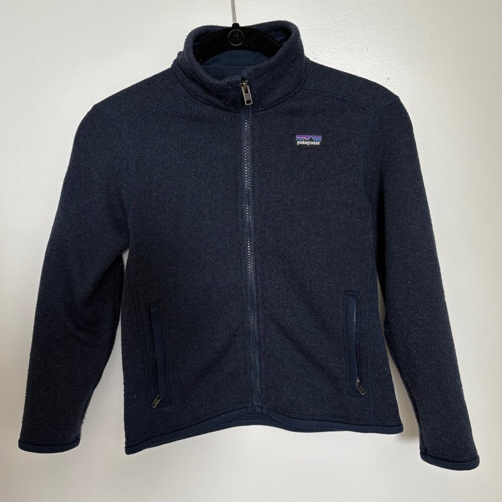 Patagonia boys blue long sleeve full zipper fleece